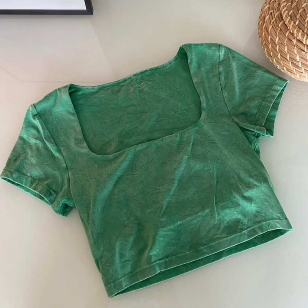 Cropped Square Neck Tee by Aerie